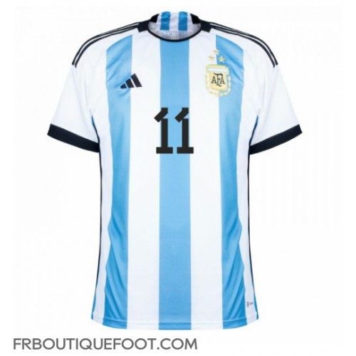 Maillot de foot Argentine Angel Di Maria #11 Domicile vêtements Monde 2022 Manches Courtes